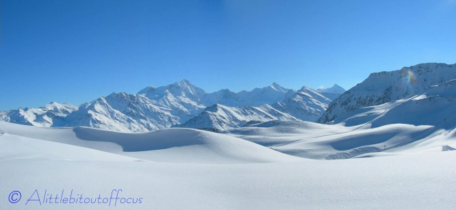 Panoramic snow scene