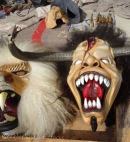 12 Wooden carnival masks